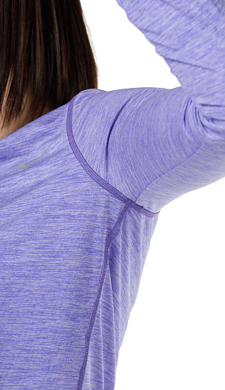 Футболка женская Mizuno Impulse Core LS пурпурный - Фото 5 большая