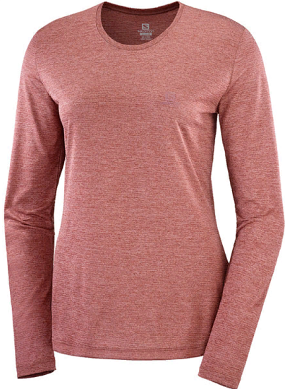 Футболка женская Salomon Agile Ls Brick /Apple But - Фото 1 большая
