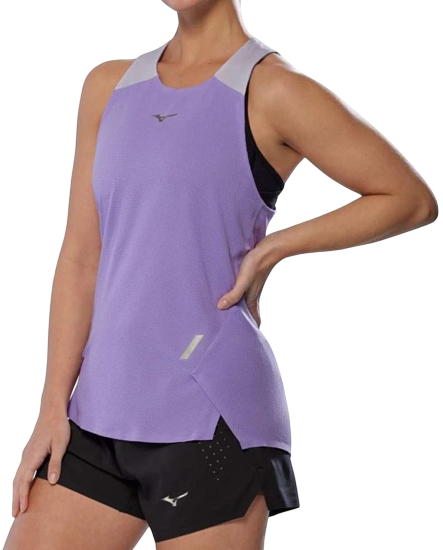 Майка женская Mizuno Tech Light Paisley Purple - Фото 1 большая