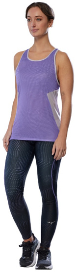 Майка женская Mizuno DryAeroFlow Graphic Paisley Purple - Фото 5 большая