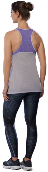 Майка женская Mizuno DryAeroFlow Graphic Paisley Purple - Фото 6 большая