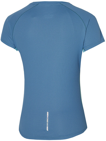 Футболка женская Mizuno Dryaeroflow Copen Blue - Фото 2 большая