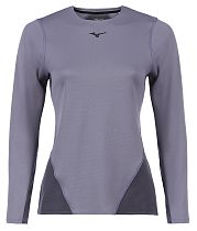 Лонгслив женский Mizuno Tech Thermal Charge Quicksilver