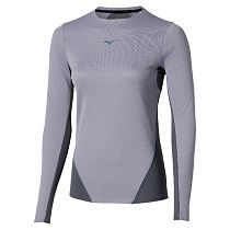 Лонгслив женский Mizuno Tech Thermal Charge Ls Quicksilver
