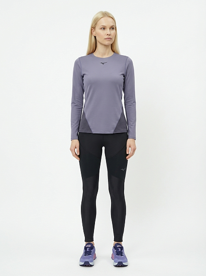 Лонгслив женский Mizuno Tech Thermal Charge Quicksilver - Фото 3 большая