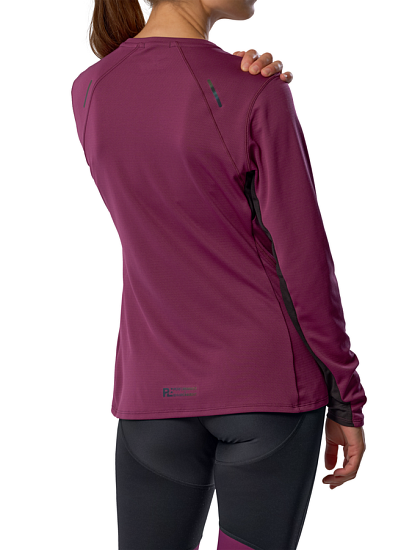 Лонгслив женский Mizuno Tech Thermal Charge Dark purple - Фото 4 большая