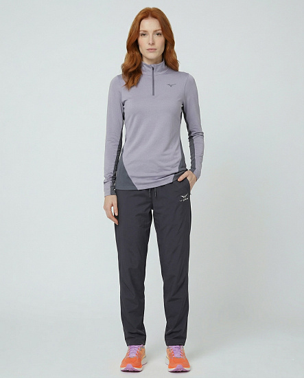 Лонгслив женский Mizuno Tech Thermal Charge Hz Quicksilver - Фото 7 большая