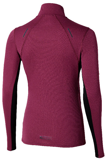 Лонгслив женский Mizuno Tech Thermal Charge Hz Dark purple - Фото 2 большая