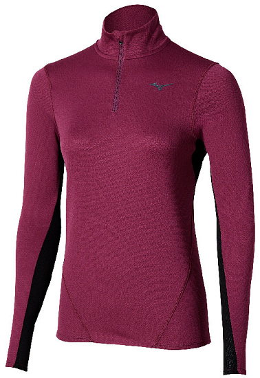 Лонгслив женский Mizuno Tech Thermal Charge Hz Dark purple - Фото 1 большая