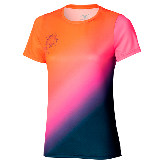 Футболка женская Mizuno Summer Pack Qd Yuuyake - Фото 1 большая