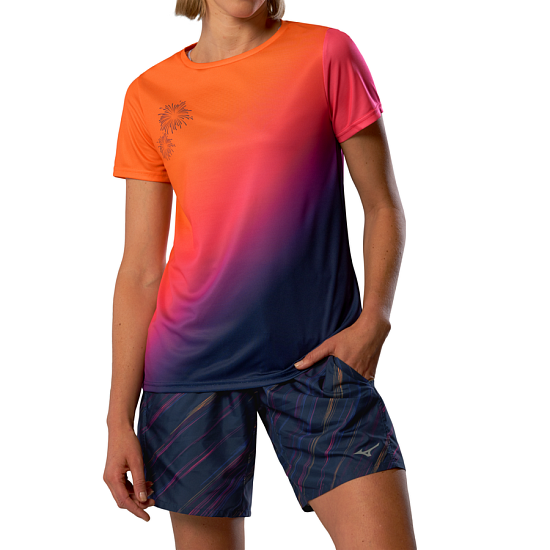 Футболка женская Mizuno Summer Pack Qd Yuuyake - Фото 3 большая