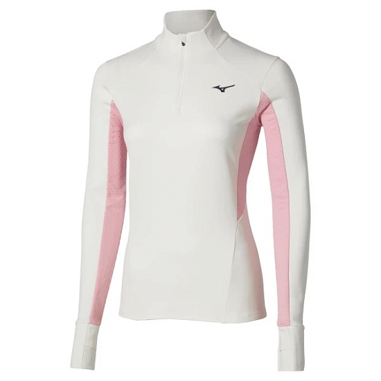 Лонгслив женский Mizuno Active Warm Hz Ls Snow White - Фото 1 большая