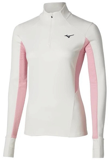 Лонгслив женский Mizuno Active Warm Hz Snow White - Фото 1 большая