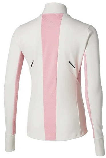 Лонгслив женский Mizuno Active Warm Hz Snow White - Фото 2 большая