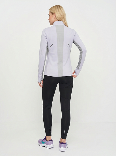 Лонгслив женский Mizuno Active Warm Hz Icelandic Blue - Фото 4 большая