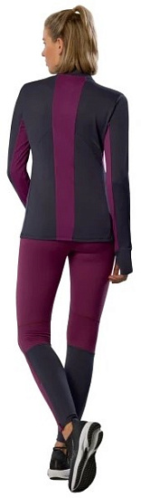 Лонгслив женский Mizuno Active Warm Hz Baritone Blue - Фото 5 большая