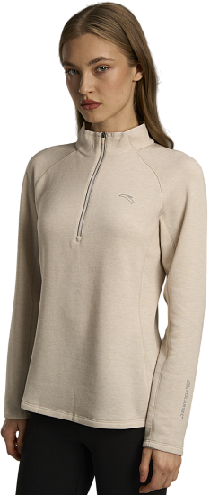 Лонгслив женский Anta Running Heather L.Khaki - Фото 3 большая