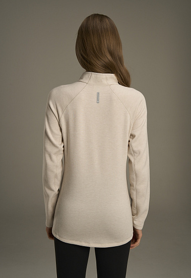 Лонгслив женский Anta Running Heather L.Khaki - Фото 6 большая