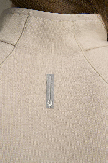 Лонгслив женский Anta Running Heather L.Khaki - Фото 7 большая