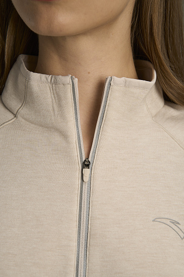 Лонгслив женский Anta Running Heather L.Khaki - Фото 9 большая