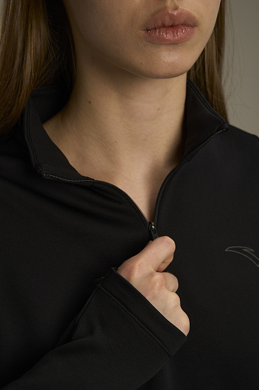 Лонгслив женский Anta Running Black - Фото 9 большая