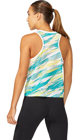 Майка женская ASICS Color Injection Brilliant Whote/Baltic Jewel - Фото 2 большая