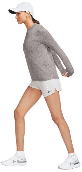 Футболка женская Nike DriFit Element Crew LS Silver Lilac - Фото 2 большая