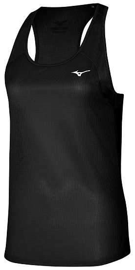 Майка женская Mizuno Dryaeroflow Black - Фото 1 большая