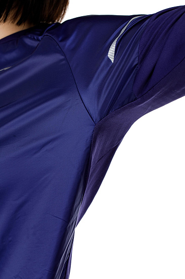 Футболка женская Mizuno Hineri Hybrid LS Т.Син - Фото 3 большая