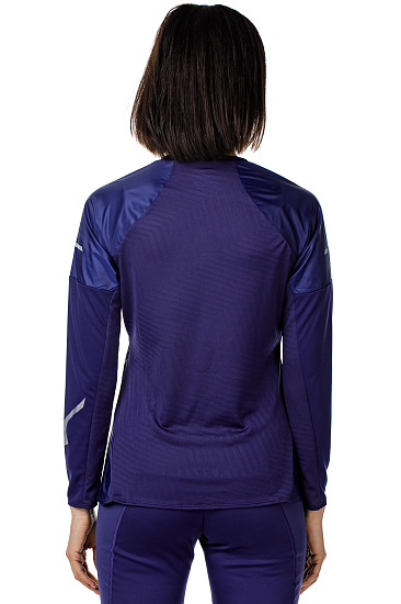 Футболка женская Mizuno Hineri Hybrid LS Т.Син - Фото 8 большая
