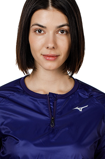 Футболка женская Mizuno Hineri Hybrid LS Т.Син - Фото 10 большая
