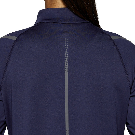 Футболка женская ASICS Icon Winter LS 1/2 Zip Top Peacoat - Фото 6 большая
