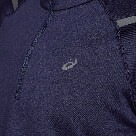 Футболка женская ASICS Icon Winter LS 1/2 Zip Top Peacoat - Фото 8 большая