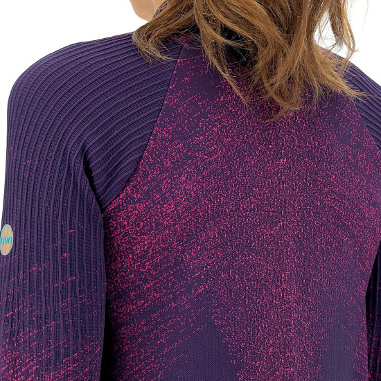 Лонгслив женский UYN Running Exceleration LS Turtle Neck Plum/Pink Yarrow - Фото 5 большая