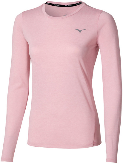 Лонгслив женский Mizuno Core Impulse Bleached Mauve - Фото 1 большая