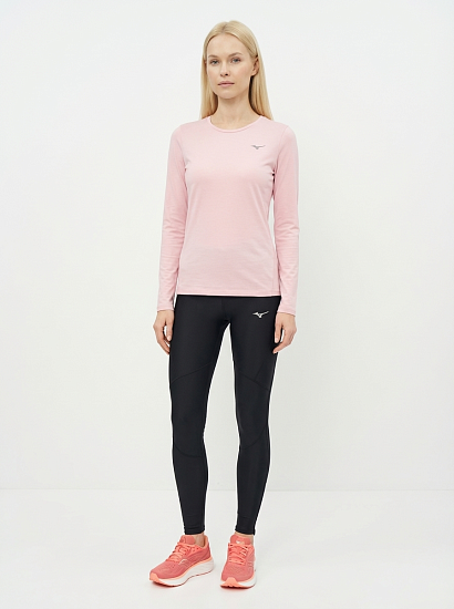 Лонгслив женский Mizuno Core Impulse Bleached Mauve - Фото 3 большая