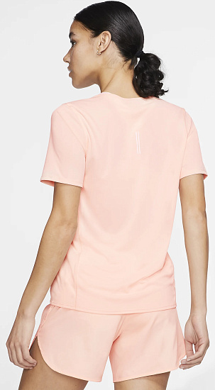 Футболка женская Nike City Sleek Ss Washed Coral/Reflective Silver - Фото 4 большая