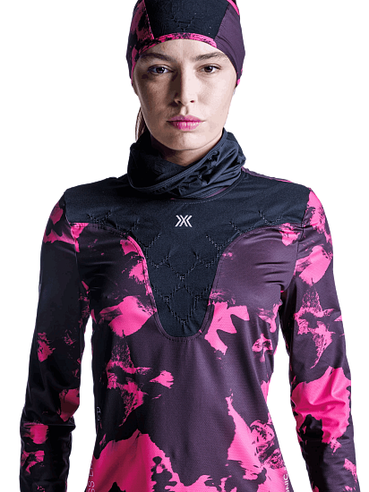 Лонгслив женский X-Bionic Corefusion Run Wolfpack/Black/Neo Pink Winter - Фото 6 большая