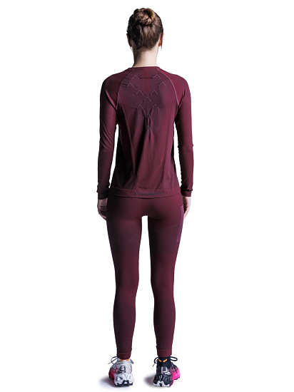 Лонгслив женский X-Bionic Xceed Run Oxide Red/X Black - Фото 4 большая