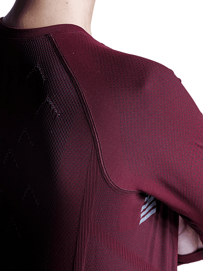 Лонгслив женский X-Bionic Xceed Run Oxide Red/X Black - Фото 9 большая