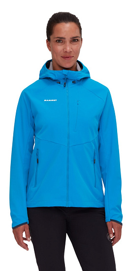 Куртка женская Mammut Ultimate Comfort SO Hooded Glacier Blue - Фото 2 большая
