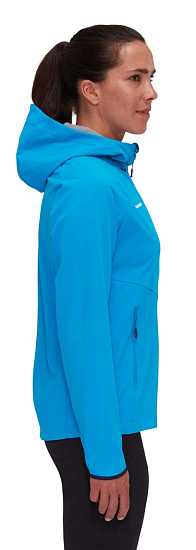 Куртка женская Mammut Ultimate Comfort SO Hooded Glacier Blue - Фото 4 большая