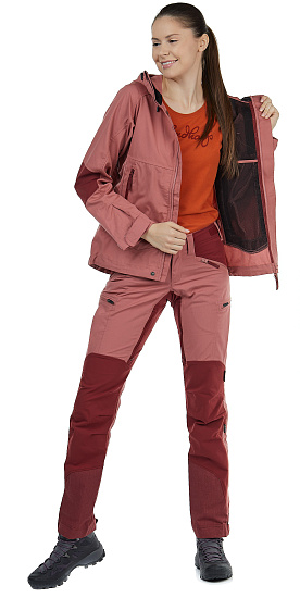 Куртка женская Lundhags Makke Crystal/Dk Red - Фото 3 большая