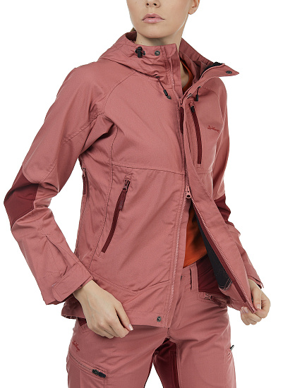 Куртка женская Lundhags Makke Crystal/Dk Red - Фото 8 большая