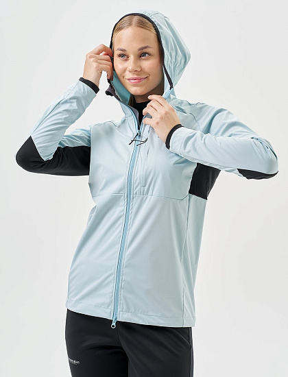 Куртка женская Nordski Pro Tour Hood Aqua/Black - Фото 3 большая