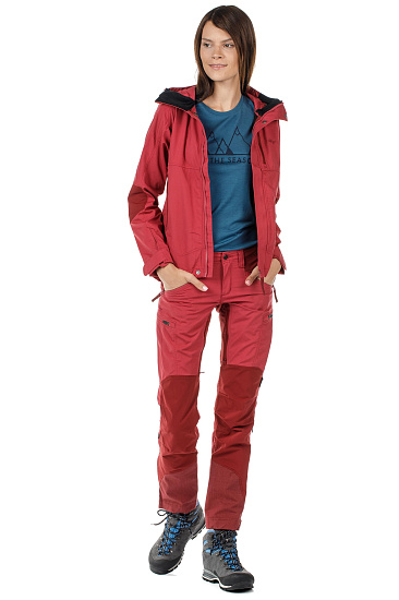 Куртка женская Lundhags Makke Гранат/Темн.-красный - Фото 3 большая
