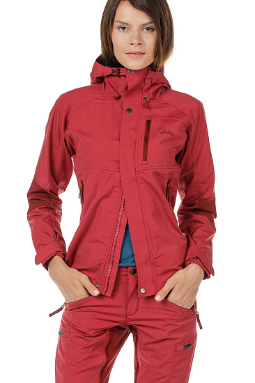 Куртка женская Lundhags Makke Гранат/Темн.-красный - Фото 9 большая
