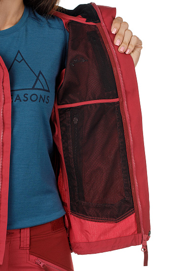 Куртка женская Lundhags Makke Гранат/Темн.-красный - Фото 10 большая