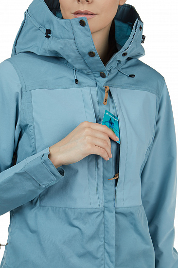 Куртка женская Fjallraven Keb Clay Blue-Mineral Blue - Фото 7 большая