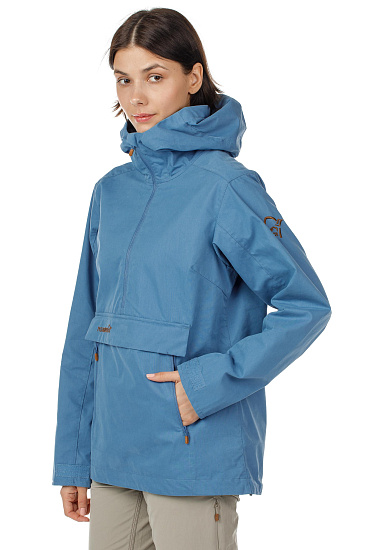 Куртка женская Norrona Svalbard Cotton Anorak Coronet Blue - Фото 7 большая